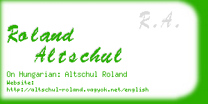 roland altschul business card